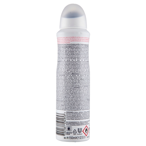 Dove whole body deo Sensitive raspberry & rose scent 150 ml